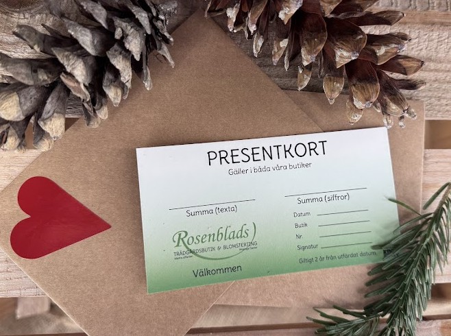 Presentkort till valfritt belopp