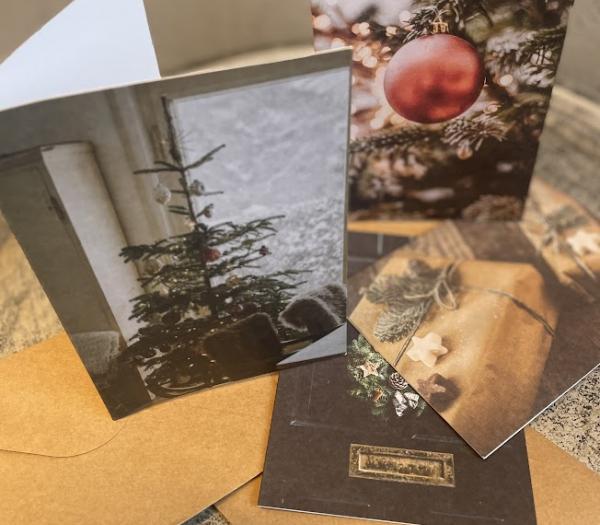 stort textat kort jul