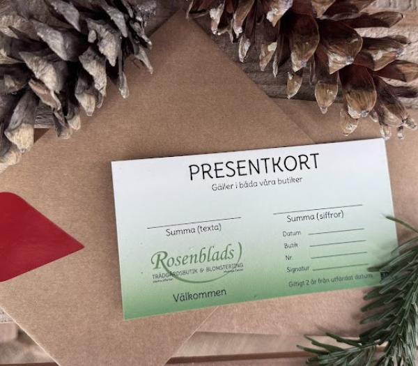 Presentkort till valfritt belopp