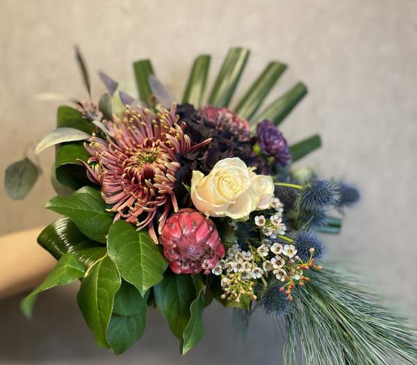 Säsongsbukett med protea