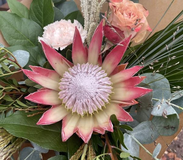 Säsongsbukett med protea